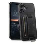 SUTENI Mobilskal till iPhone 16 Plus Litchi Texture - Svart