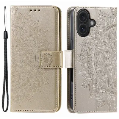 Trolsk Mandala Wallet with Strap (iPhone 16 Plus) - Lila