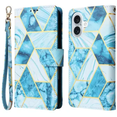 Trolsk Marble Triangle Wallet (iPhone 16 Plus)