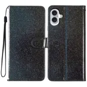 Trolsk Plånboksfodral Glitter Elegant (iPhone 16 Plus) - Svart