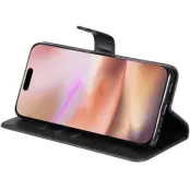 Trolsk Plånboksfodral med Dragkedja och Stativfunktion (iPhone 16 Plus) - Rosa