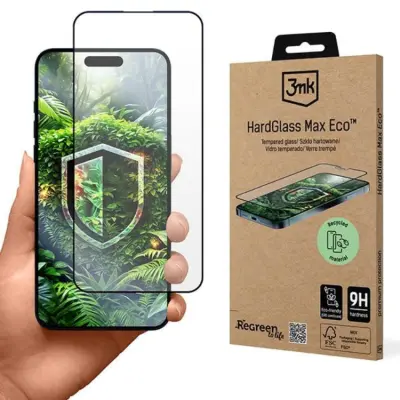 3MK iPhone 16 Pro Max Härdat Glas Skärmskydd Eco Max - Svart