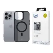 3MK iPhone 16 Pro Max Mobilskal Magsafe Smoke - Svart