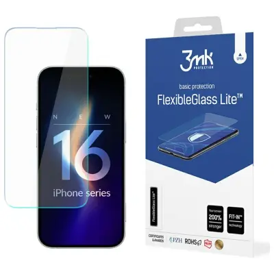3MK iPhone 16 Pro Max Skärmskydd FlexibleGlass Lite - Transparent