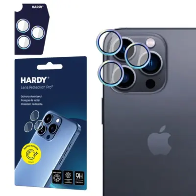 3mk iPhone 16 Pro/16 Pro Max Kameralinsskydd Härdat Glas Hardy Pro - Rainbow