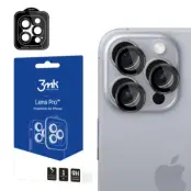 3mk iPhone 16 Pro/16 Pro Max Pro  HybridGlass  Kameralinskydd - Svart