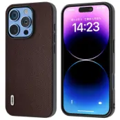 ABEEL Mobilskal till iPhone 16 Pro Max Anti-Drop Äkta Läder Brun