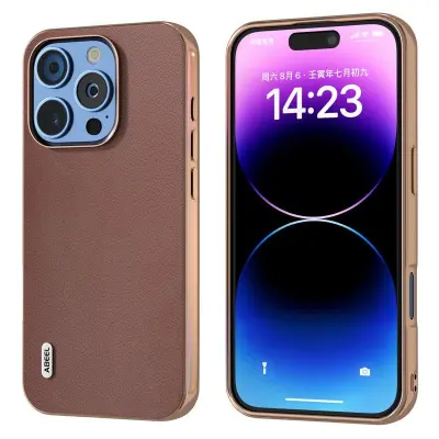 ABEEL iPhone 16 Pro Max Mobilskal Äkta Läder - Brun