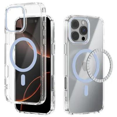 ABEEL iPhone 16 Pro Max Mobilskal MagSafe Anti Scratch Klar - Blå