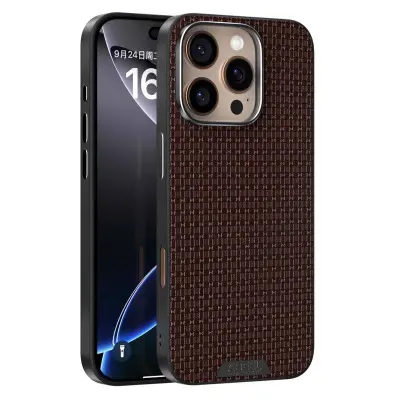 ABEEL iPhone 16 Pro Max Mobilskal MagSafe Äkta Läder - Brun