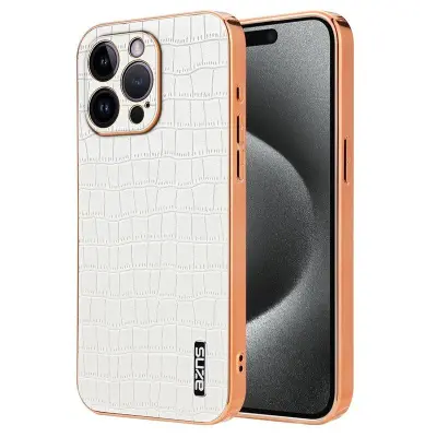 AZNS iPhone 16 Pro Max Fodral KonstLäder - Vit