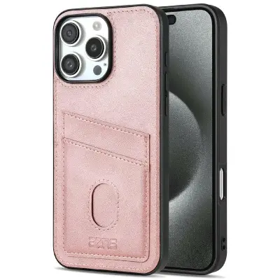 AZNS K1 Series iPhone 16 Pro Max Fodral KonstLäder - Roséguld