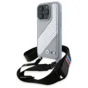 BMW iPhone 16 Pro Max Mobilskal Carbon Stripe&Strap - Grå