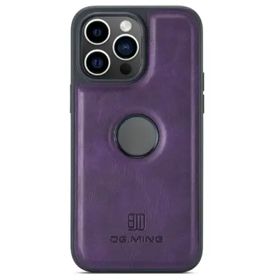 DG.MING iPhone 16 Pro Max Mobilskal Anti-Drop Läder - Lila