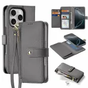 Dux Ducis iPhone 16 Pro Max Plånboksfodral Lawa Läder - Grå