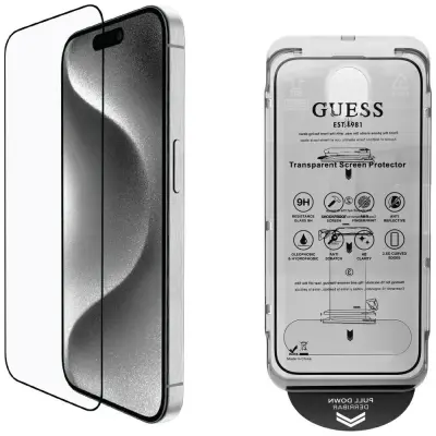 Guess iPhone 16 Pro Max Härdat Glas Skärmskydd Full + Lins
