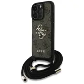 Guess iPhone 16 Pro Max Mobilskal Crossbody Big Logo - Brun