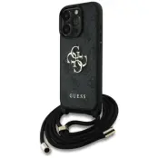 Guess iPhone 16 Pro Max Mobilskal Crossbody Big Logo - Svart