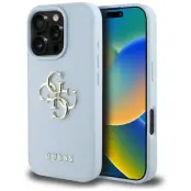 Guess iPhone 16 Pro Max Mobilskal Grained Big 4G Small Classic Logo - Blå