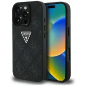Guess iPhone 16 Pro Max Mobilskal Hot Stamp 4G Triangle Logo - Svart
