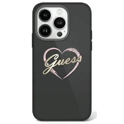 Guess iPhone 16 Pro Max Mobilskal IML Heart - Svart
