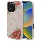 Guess iPhone 16 Pro Max Mobilskal MagSafe 4G Flowers Print - Rosa