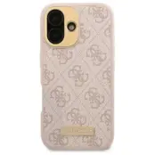 Guess iPhone 16 Pro Max Mobilskal MagSafe 4G Logo Plate - Rosa