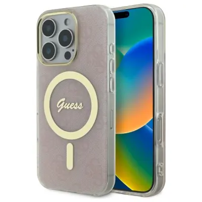 Guess iPhone 16 Pro Max Mobilskal MagSafe IML 4G - Rosa
