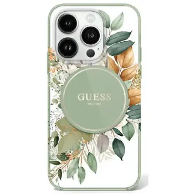 Guess iPhone 16 Pro Max Mobilskal MagSafe IML Flower & Tonal Circle
