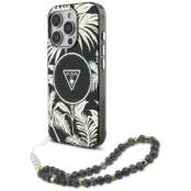 Guess iPhone 16 Pro Max Mobilskal Magsafe Palm Trees Med Pearl Strap