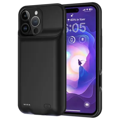 iPhone 16 Pro Max Batteriskal 7000mAh - Svart