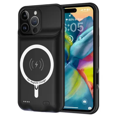 iPhone 16 Pro Max Batteriskal Magsafe 7000mAh B19S - Svart