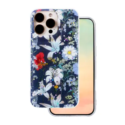 iPhone 16 Pro Max Mobilskal Glow Glam (Blå)