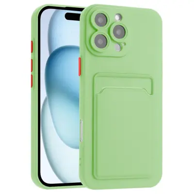 iPhone 16 Pro Max Mobilskal Korthållare TPU - Matchagrön