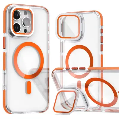 iPhone 16 Pro Max Mobilskal MagSafe Acrylic Kickstand - Orange