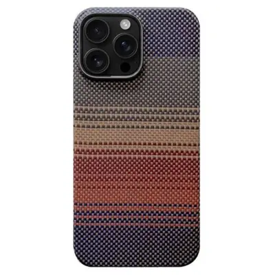 iPhone 16 Pro Max Mobilskal Magsafe Aramid Fiber Gradient - Gul