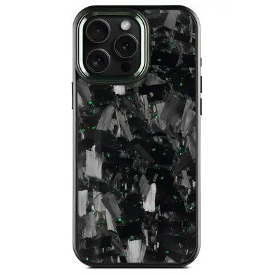 iPhone 16 Pro Max Mobilskal MagSafe Aramid Fiber med metallbåge - Grön