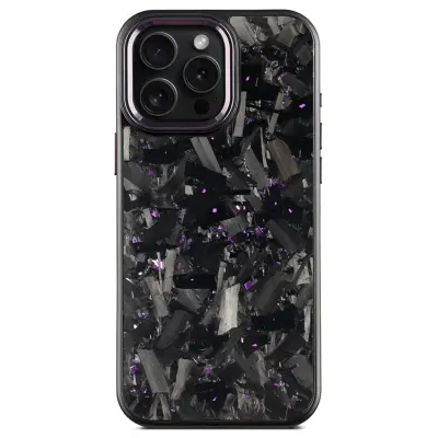 iPhone 16 Pro Max Mobilskal MagSafe Aramid Fiber med metallbåge - Lila