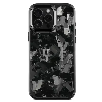 iPhone 16 Pro Max Mobilskal MagSafe Aramid Fiber med metallbåge - Svart