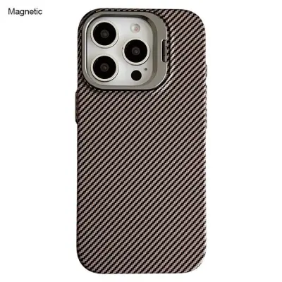 iPhone 16 Pro Max Mobilskal MagSafe Carbon Fiber - Brun