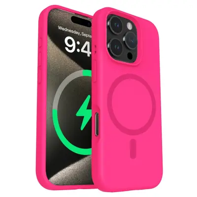 iPhone 16 Pro Max Mobilskal Magsafe Liquid Silicone - Rosa