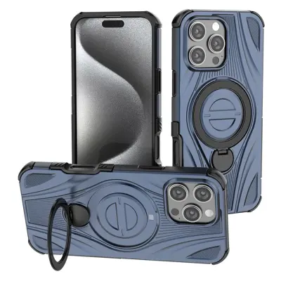 iPhone 16 Pro Max Mobilskal MagSafe Magnetic Kickstand - Blå