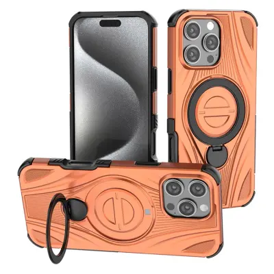 iPhone 16 Pro Max Mobilskal MagSafe Magnetic Kickstand - Orange