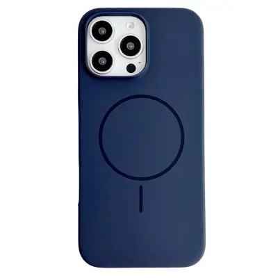 iPhone 16 Pro Max Mobilskal MagSafe Silikon - Blå