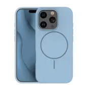 iPhone 16 Pro Max Mobilskal MagSafe Silikon Thin - Ljusblått