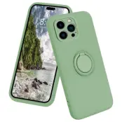 iPhone 16 Pro Max Mobilskal Silikon Ring - Grön