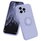 iPhone 16 Pro Max Mobilskal Silikon Ring - Violett