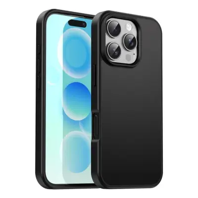 iPhone 16 Pro Max Mobilskal Skin Touch Matte (Helsvart)