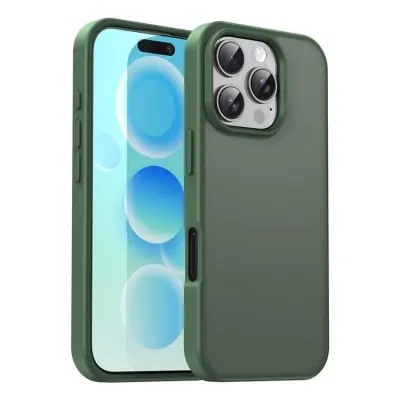 iPhone 16 Pro Max Mobilskal Skin Touch Matte - Olivgrön (Olivgrön)