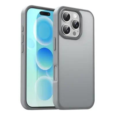 iPhone 16 Pro Max Mobilskal Skin Touch Matte - Silver (Silver)